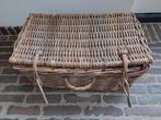handige rieten opbergmand met deksel, Ophalen, Gebruikt, Rechthoekig, Riet