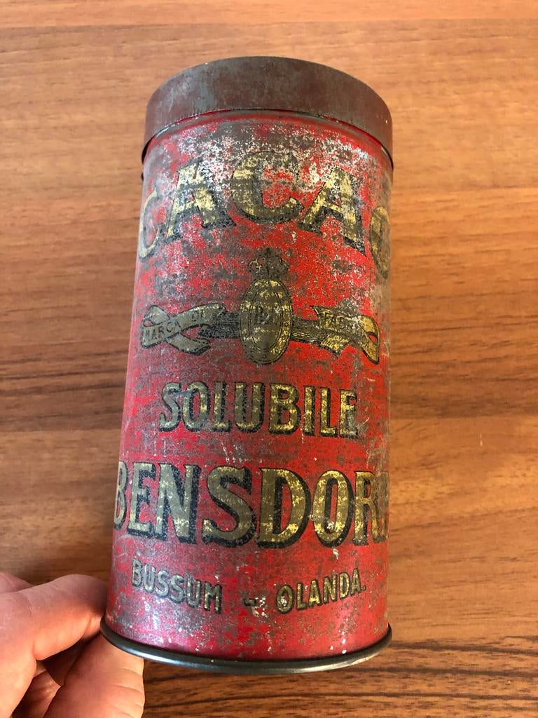 Vintage Bensdorp Cacao blik, Verzamelen, Ophalen of Verzenden, Gebruikt, Overige, Overige merken