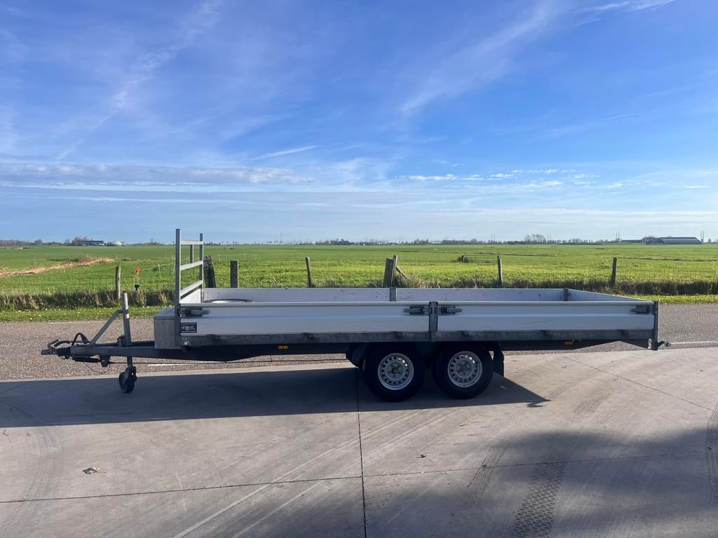 Hapert azure 500x180 nette staat, plateau aanhager tandemas, Ophalen, Gebruikt