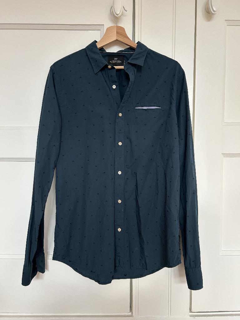 Scotch & Soda overhemd, maat M, Blauw, Zo goed als nieuw, Scotch & Soda, Halswijdte 39/40 (M)