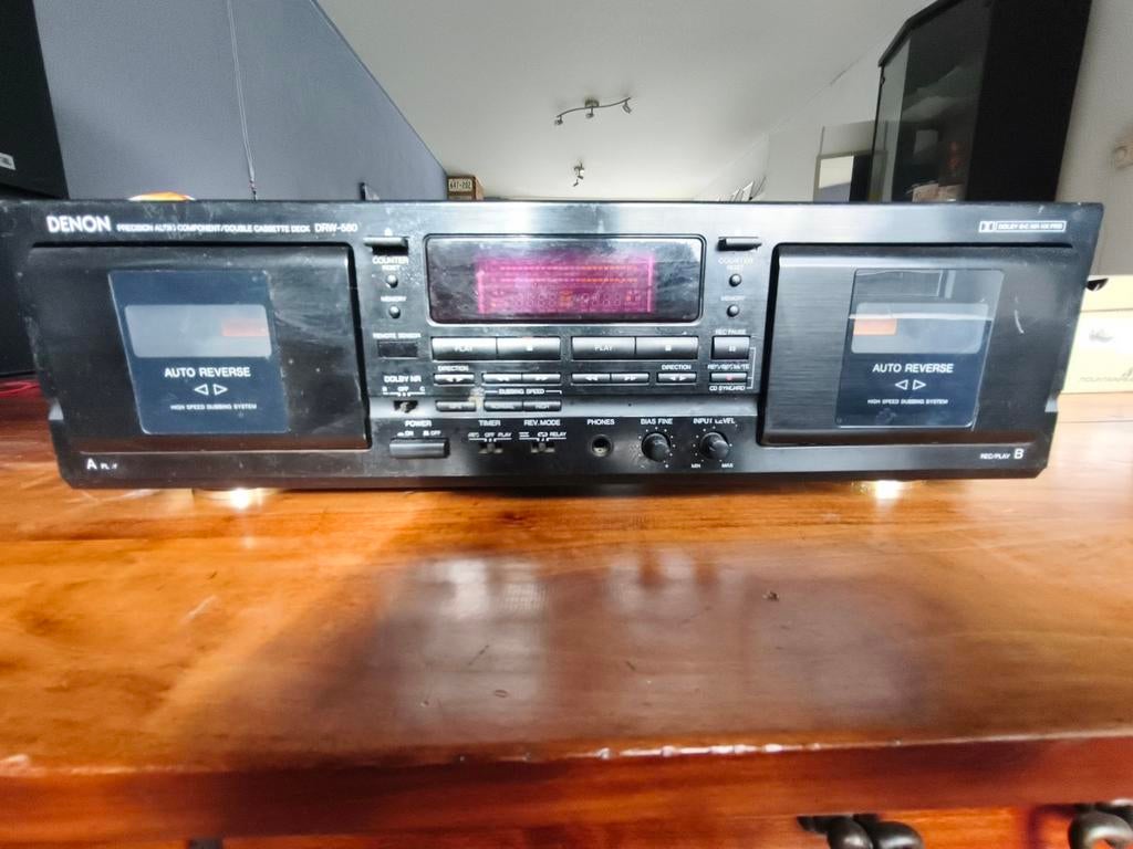 Denon DRW-580 dubbel cassettedeck, Ophalen of Verzenden, Dubbel, Denon, Auto-reverse