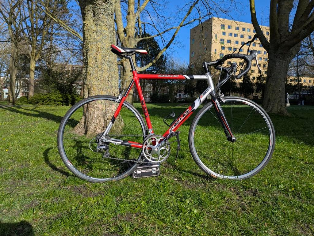 Zeus Racefiets - Rood/Zilver, Fietsen en Brommers, Fietsen | Racefietsen, Gebruikt, Aluminium, 15 tot 20 versnellingen, Ophalen