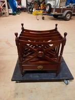 Antieke Mahonie Lectuurbak / Krantenbak met Lade, Ophalen of Verzenden
