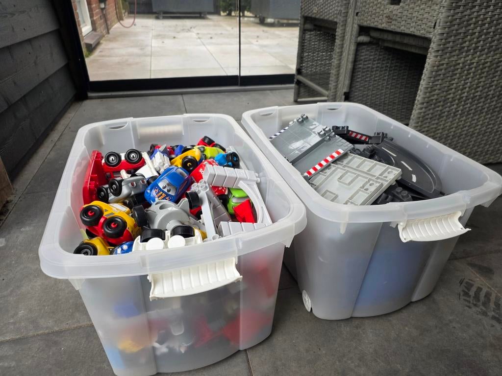 Abrick blokken sets met auto's en wegdelen, Ophalen, Gebruikt, Abrick