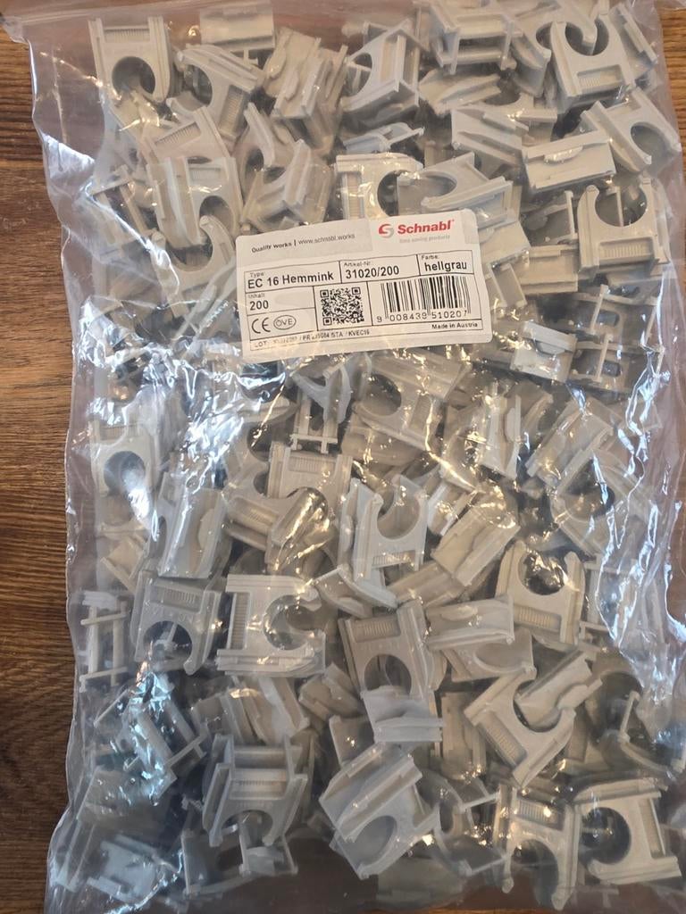 Schnabl EC 16 Hemmink kabelklemmen, 200 stuks nieuw, Ophalen of Verzenden, Nieuw, Kabel of Snoer