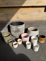 Diverse bloempotten, Ophalen, Rond, Zo goed als nieuw, Aardewerk