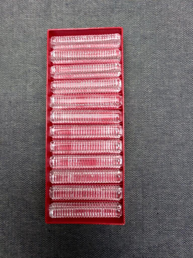 Vintage kristallen messenleggers, Maastricht glas 70er jaren, Ophalen of Verzenden