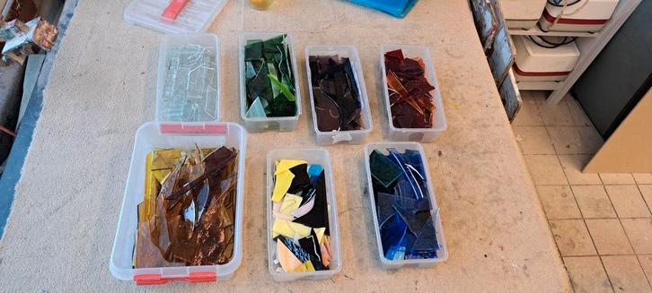 Mozaïek rest glas. Tiffany, Hobby en Vrije tijd, Knutselen, Gebruikt, Materiaal, Ophalen of Verzenden