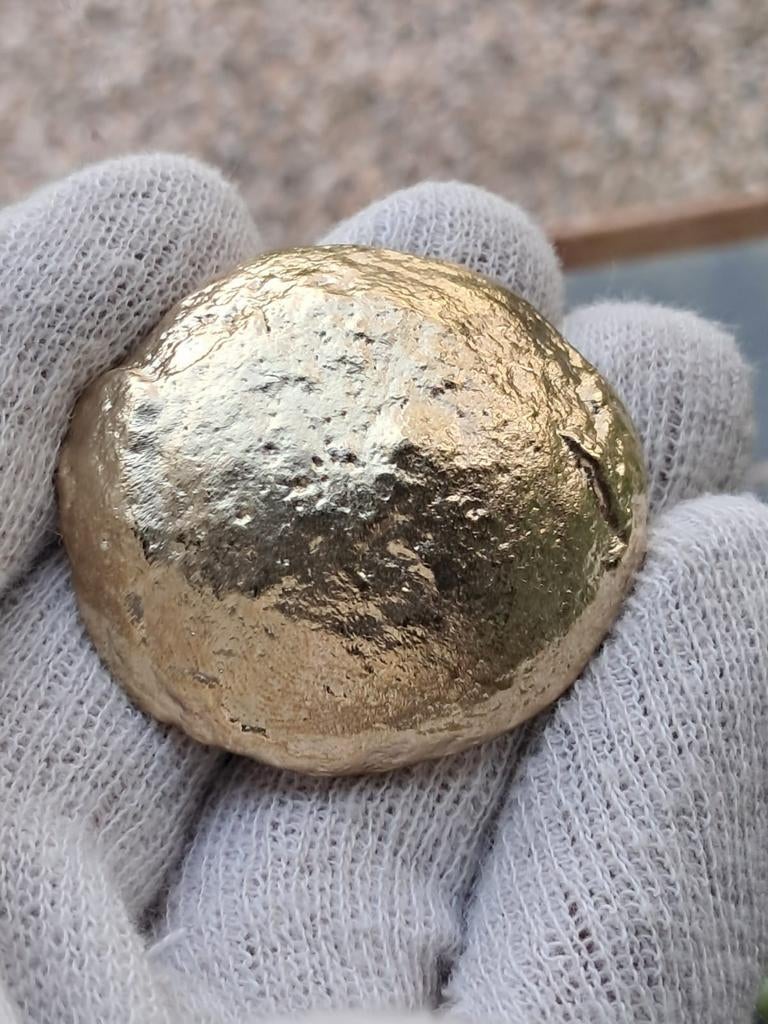 Goudbaar nugget 128 gram - recycle goud koper CPU PC electra, Postzegels en Munten, Edelmetalen en Baren, Ophalen of Verzenden