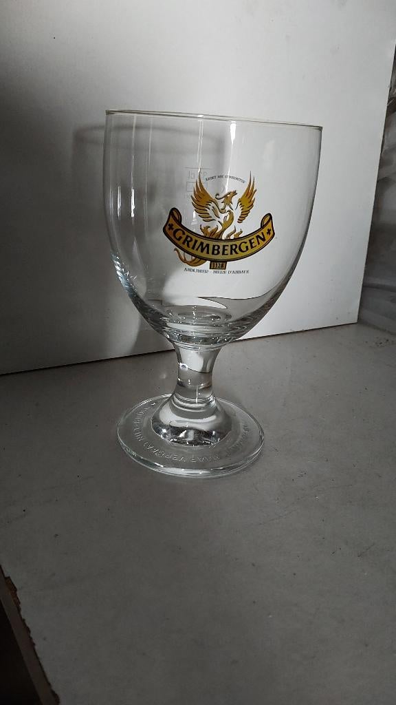 Bierglazen Grimbergen 8 stuks 33 cl, Verzamelen, Biermerken, Ophalen, Gebruikt, Glas of Glazen, Overige merken