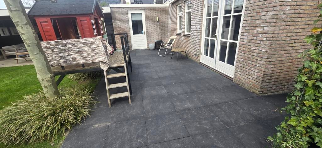 Terrastegels 60x60 55 tegels beschikbaar, Tuin en Terras, Tegels en Klinkers, Ophalen, Gebruikt, 10 m² of meer, Beton