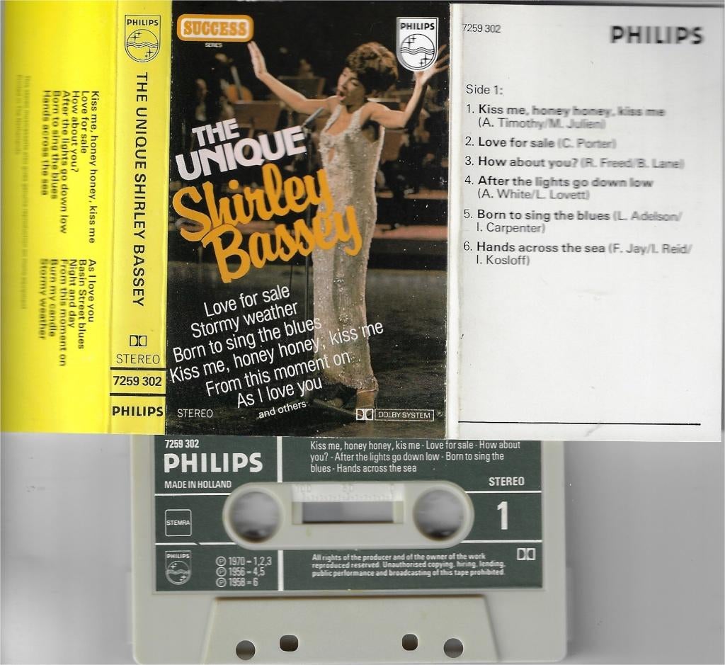 MC The Unique Shirley Bassey, Verzenden, 1 bandje, Zo goed als nieuw, Voorbespeeld