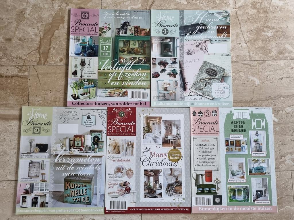5 Brocante tijdschriften Ariadne at Home, Boeken, Tijdschriften en Kranten, Ophalen of Verzenden, Zo goed als nieuw, Overige typen