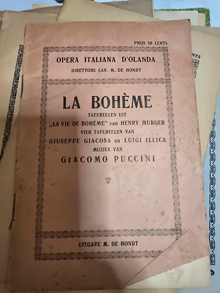 La Bohème - Giacomo Puccini bladmuziek, Muziek en Instrumenten, Bladmuziek, Ophalen of Verzenden