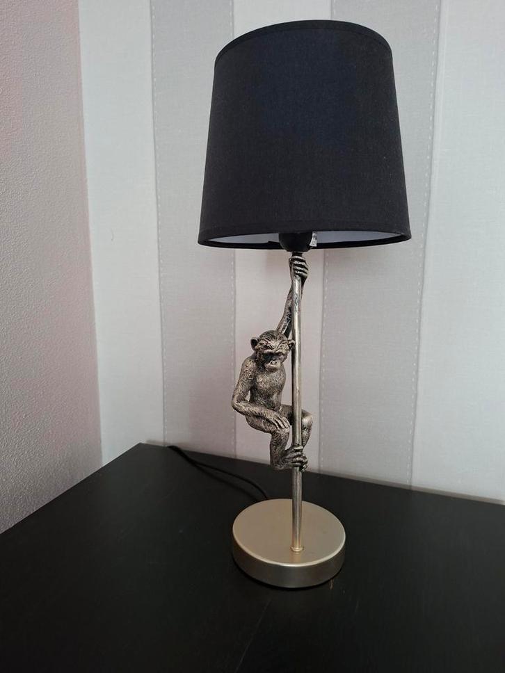 Clayre & Eef Lamp - Unieke Aap Design!, Huis en Inrichting, Lampen | Hanglampen, Zo goed als nieuw, Minder dan 50 cm, Metaal, Stof