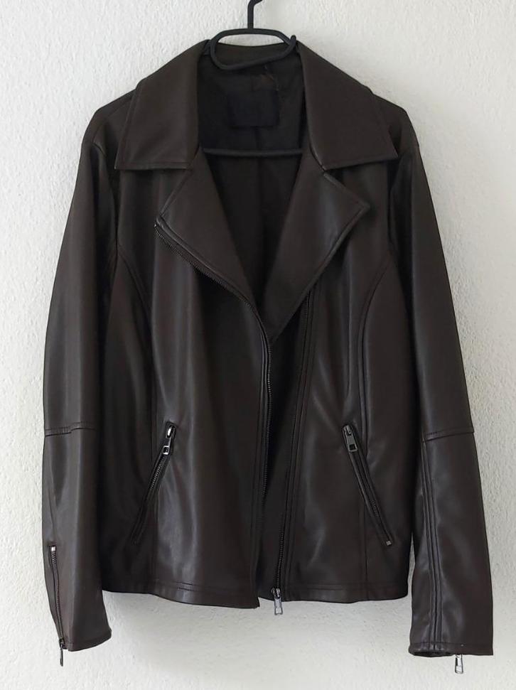Mooie bruin gevoerde lederlook Jas, Kleding | Dames, Grote Maten, Nieuw, Jas of Mantel, Bruin, Ophalen of Verzenden