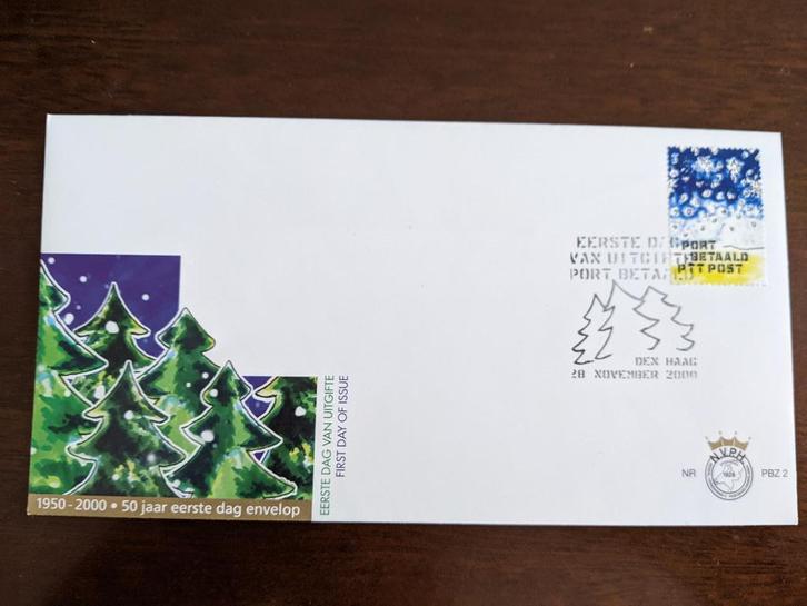 NL 2000 FDC PBZ2 KERST MET STERRENHEMEL, Postzegels en Munten, Postzegels | Eerstedagenveloppen, Onbeschreven, Nederland, Verzenden