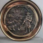 Koperen wandschaal De Landman, Antiek en Kunst, Ophalen