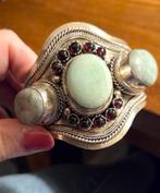 Zilveren (925) MEXICO / NAVAJO armband AMAZONIET / GRANAAT, Sieraden, Tassen en Uiterlijk, Ophalen, Zo goed als nieuw, Met edelsteen