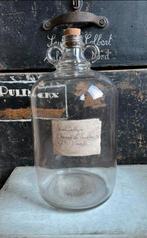 Franse apothekersfles met etiket, Antiek en Kunst, Ophalen of Verzenden