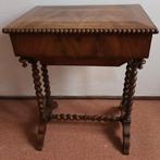 Naaitafel mahoniehout antiek vintage compleet, Ophalen