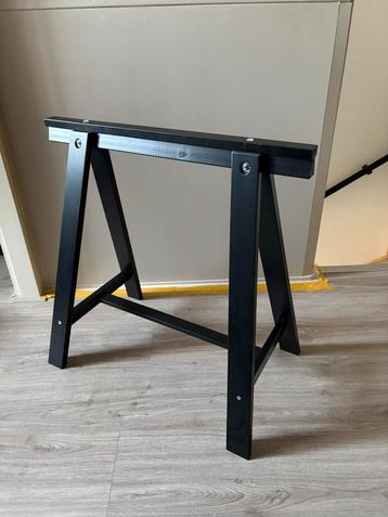 Set ikea schragen/tafelpoot zwart beschikbaar voor biedingen