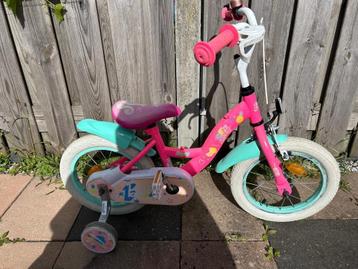 Barbie meisjesfiets 14 inch met zijwieltjes beschikbaar voor biedingen