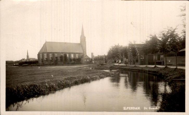 Ilpendam - De Noord - Kerk, Verzamelen, Ansichtkaarten | Nederland, Gelopen, Noord-Holland, 1920 tot 1940, Ophalen of Verzenden