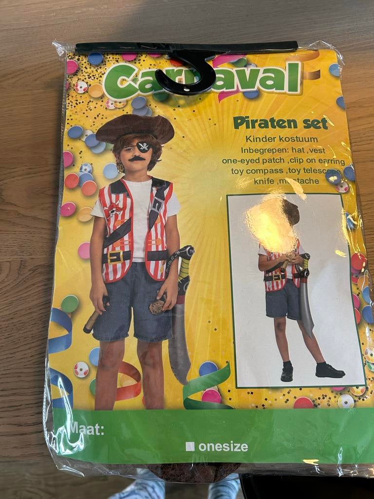 Piratenpak - Maat 5-6 jaar, Kinderen en Baby's, Carnavalskleding en Verkleedspullen, Nieuw, Jongen of Meisje, 110 t/m 116, Ophalen of Verzenden