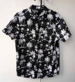 Zwart overhemd met korte mouwen en palmbomen, H&M 164, H&M, Overhemd of Blouse, Ophalen of Verzenden, Zo goed als nieuw