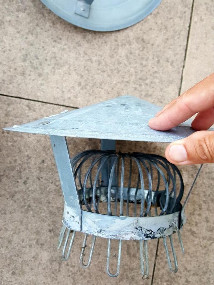 Schoorsteenkap met of zonder nestweringrooster, Huis en Inrichting, Kachels, Gebruikt, Houtkachel, Hout, Ophalen of Verzenden