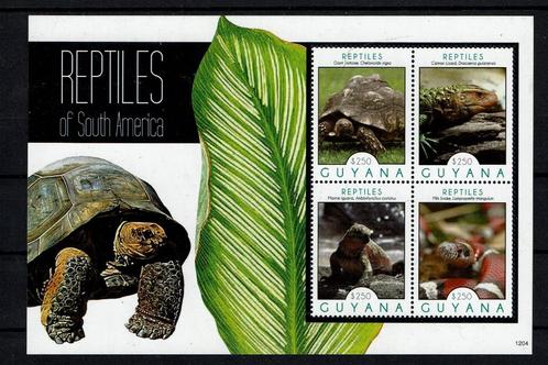 guyana 2012 pf blok reptielen schildpadden slangen, Postzegels en Munten, Postzegels | Thematische zegels, Postfris, Dier of Natuur