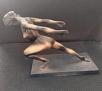 Vintage gebonden brons gepatineerd vrouw naakt danser beeld, Antiek en Kunst, Kunst | Beelden en Houtsnijwerken, Verzenden