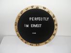 Rond letterbord / Panter bord met tekst / Letter Bord Hout, Ophalen of Verzenden, Zo goed als nieuw