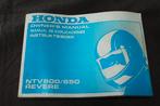 Honda NTV 600 650 Revere 1990 instructie boekje   manual, Ophalen of Verzenden, Honda