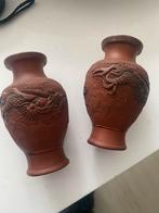 2 Chinese draken vaasje klei Yixing klei, Antiek en Kunst, Verzenden