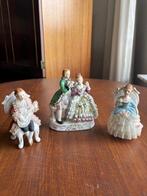 Prachtige set antieke porseleinen beeldjes – 3 stuks, handge, Antiek en Kunst, Antiek | Porselein, Ophalen