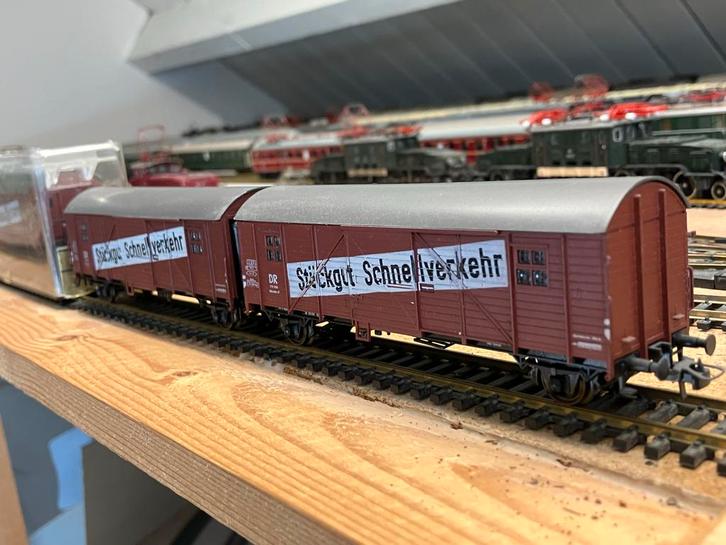 Röwa Leig-eenheid goederenwagens - Nieuw in doos!, Hobby en Vrije tijd, Modeltreinen | H0, Nieuw, Wagon, Gelijkstroom, Roco, Ophalen of Verzenden