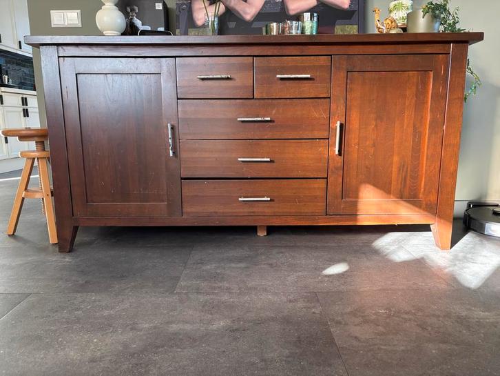 Dressoir en eetkamertafel, Huis en Inrichting, Kasten | Dressoirs, Gebruikt, 200 cm of meer, 50 tot 75 cm, Ophalen
