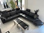Comfortabele Leren Hoekbank, Ophalen, Gebruikt, Leer