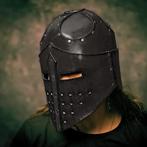 Middeleeuwse zwarte ridder helm (larp middeleeuwen), Verzenden, Nieuw, Historisch, Accessoires