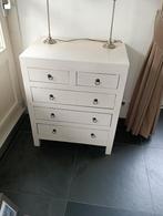 Wit geschilderd antiek kastje, Ophalen, Gebruikt, 50 tot 100 cm, 25 tot 50 cm