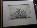 Mooie Ets van een Zeilschip door Bart Reindertsma, Antiek en Kunst, Kunst | Etsen en Gravures, Ophalen of Verzenden