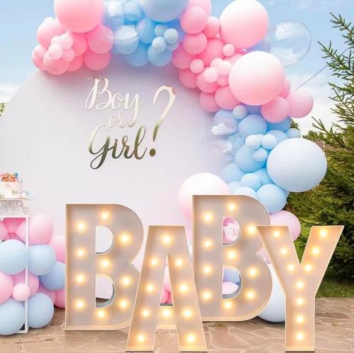 OH BABY te huur (meerdere cijfers en letters beschikbaar), Hobby en Vrije tijd, Feestartikelen | Verhuur, Nieuw, Verjaardag, Ophalen
