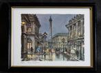 Schilderijtje Place Vendome - Maurice Legendre, Antiek en Kunst, Kunst | Schilderijen | Klassiek, Ophalen of Verzenden