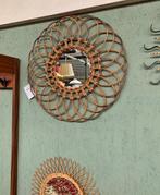 Rotan grote spiegel - vintage retro Spanje, Minder dan 100 cm, Rond, Gebruikt, 50 tot 75 cm