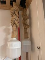 Unieke touwlamp, Huis en Inrichting, Lampen | Hanglampen, Ophalen of Verzenden, Gebruikt, Stof, Minder dan 50 cm