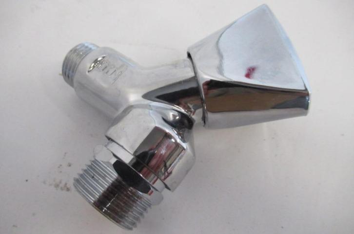 Wasmachinekraan 1/2"m Knop Chroom, Doe-het-zelf en Verbouw, Sanitair, Chroom, Ophalen of Verzenden