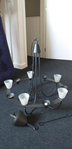 Kroonluchter / hanglamp met lampjes en kaarsenhouders, Huis en Inrichting, Lampen | Kroonluchters, Ophalen, Zo goed als nieuw