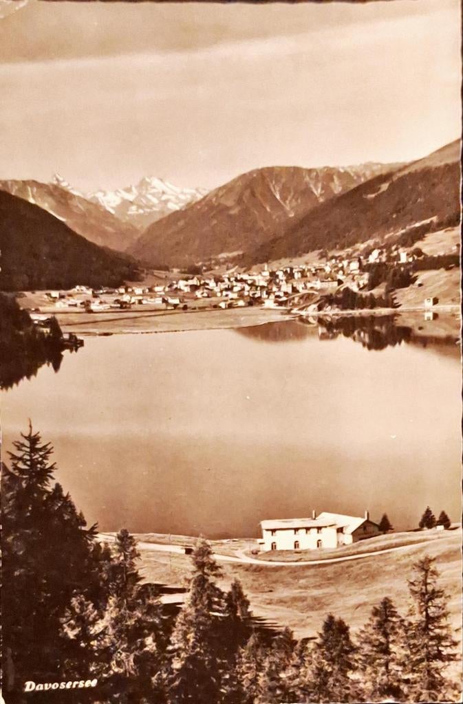 Davos Zwitserland 1964, Ophalen of Verzenden, 1960 tot 1980, Gelopen, Overig Europa